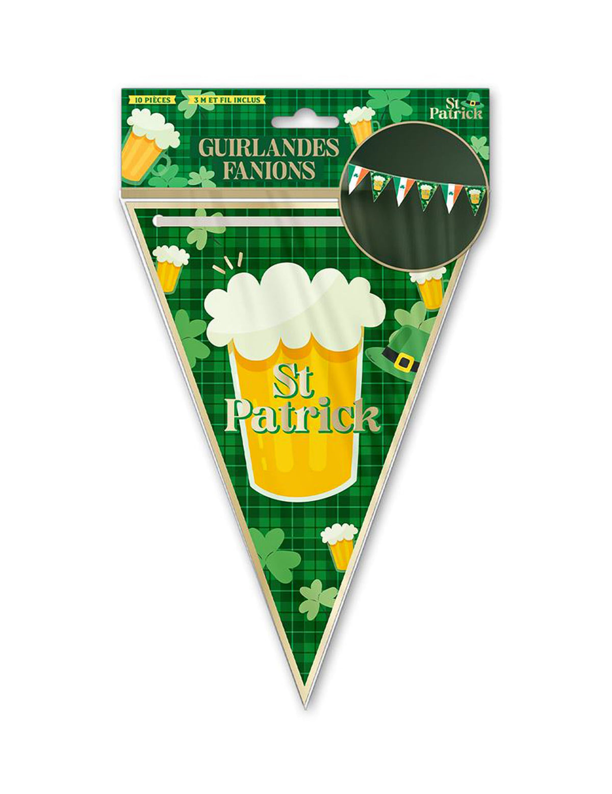 Emballage de la guirlande de fanions Bière St Patrick