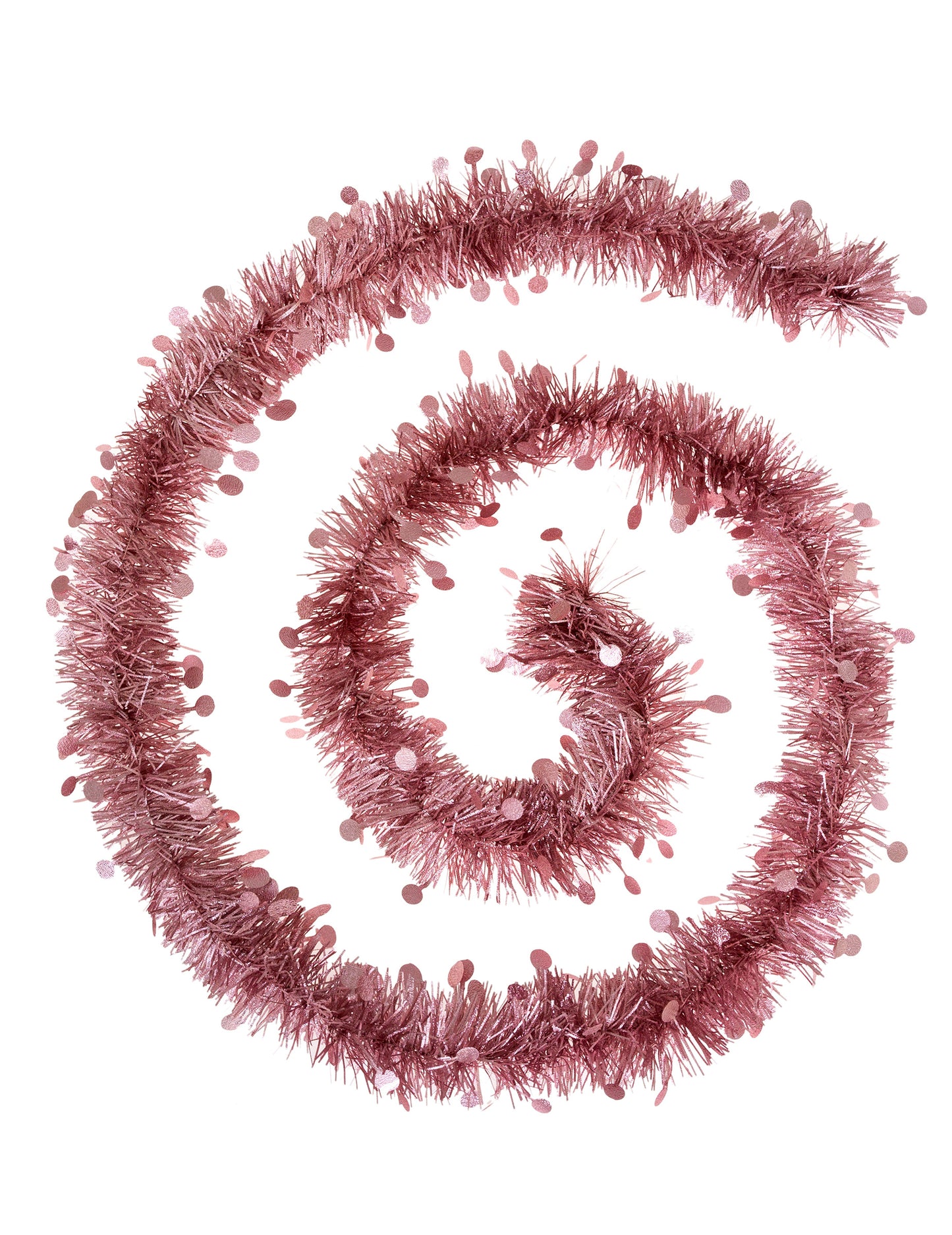 2m roza bleščeča božična jelka girlanda s krogi