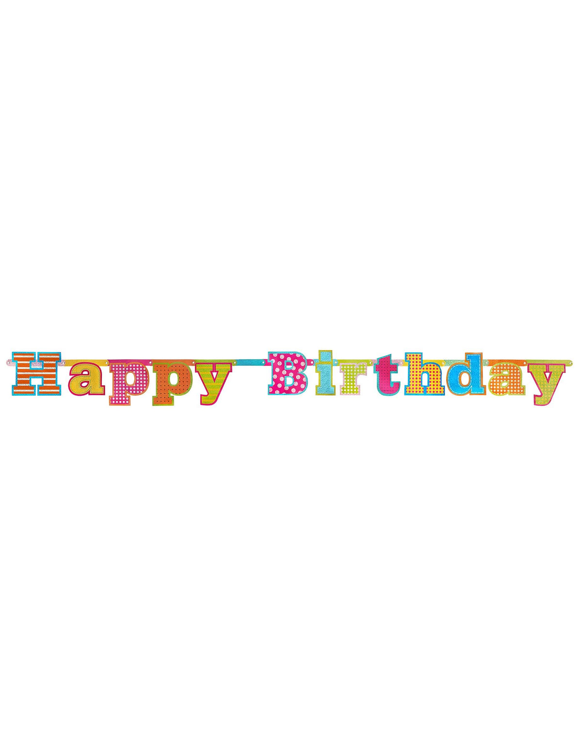 Pregled kartonskega girlanda Happy Birthday