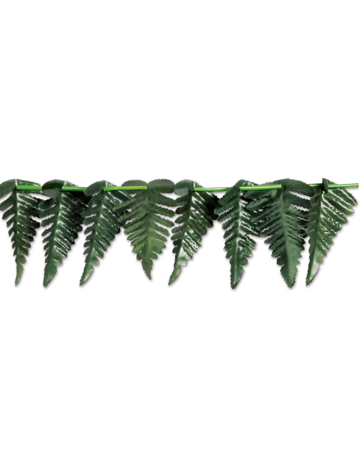 Guirlande feuilles tropicales pour fête hawaïenne verte en polyester