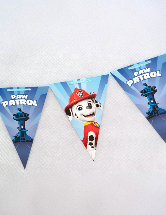 Papirnati modri zastavicegirlande Tačke na patrulji™ 1 m 90