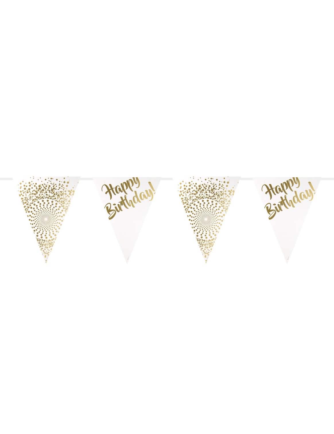 Girlanda zastavic Happy Birthday za rojstni dan, zlata, luksuz