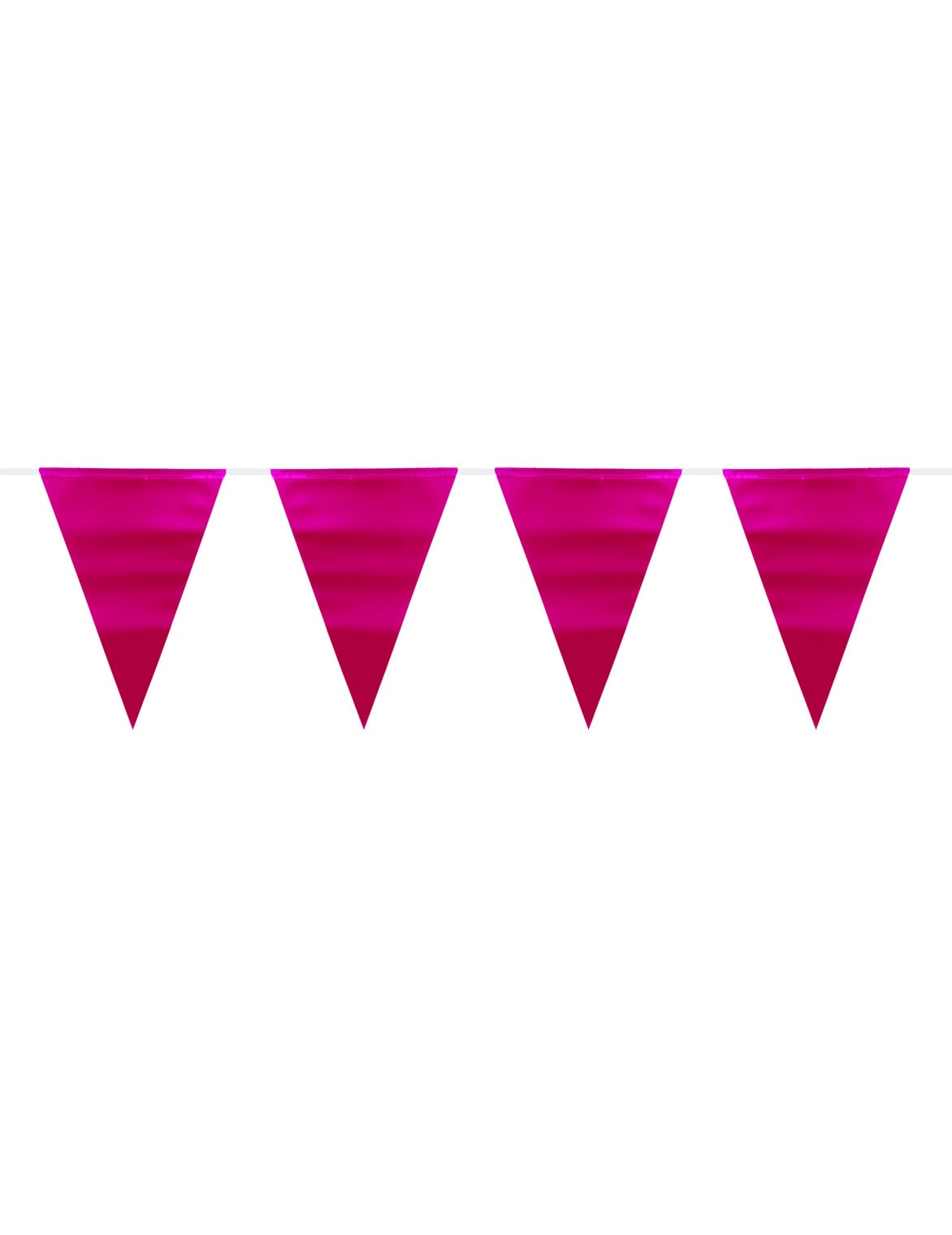 Guirlande de fanions rose métallique pour fête 6 m