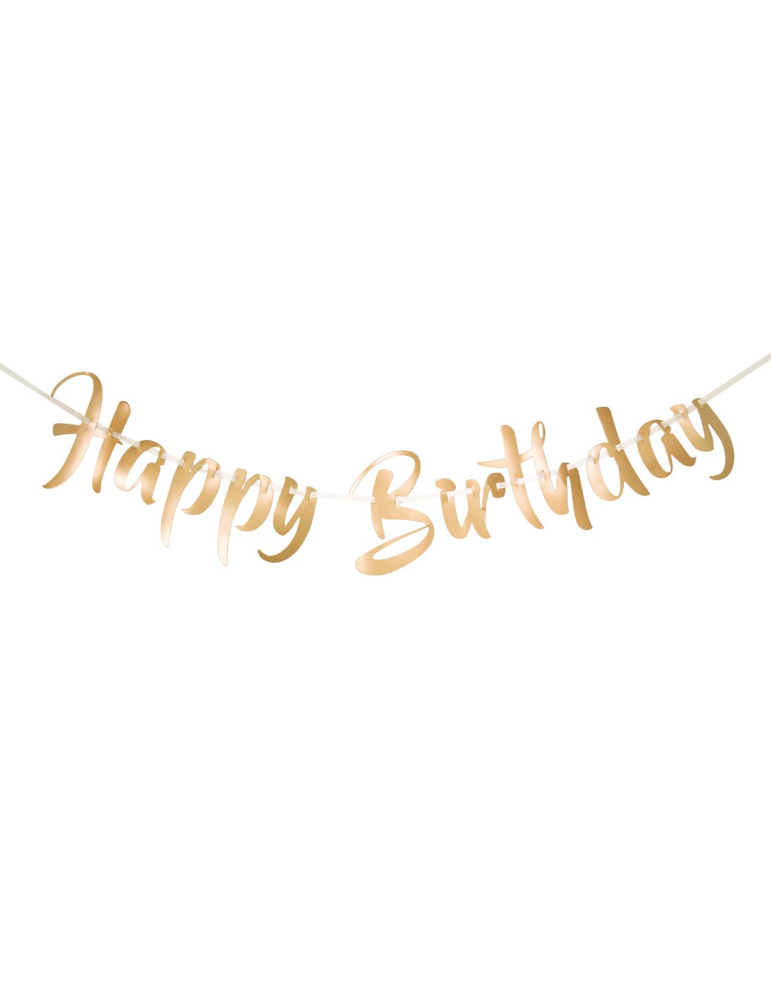 Guirlande Happy Birthday pour fête dorée