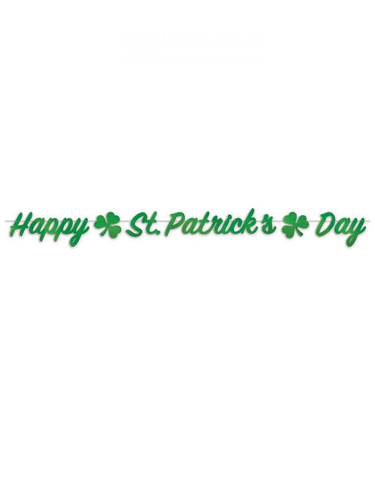 Vue de face de la Guirlande Happy St Patrick's Day