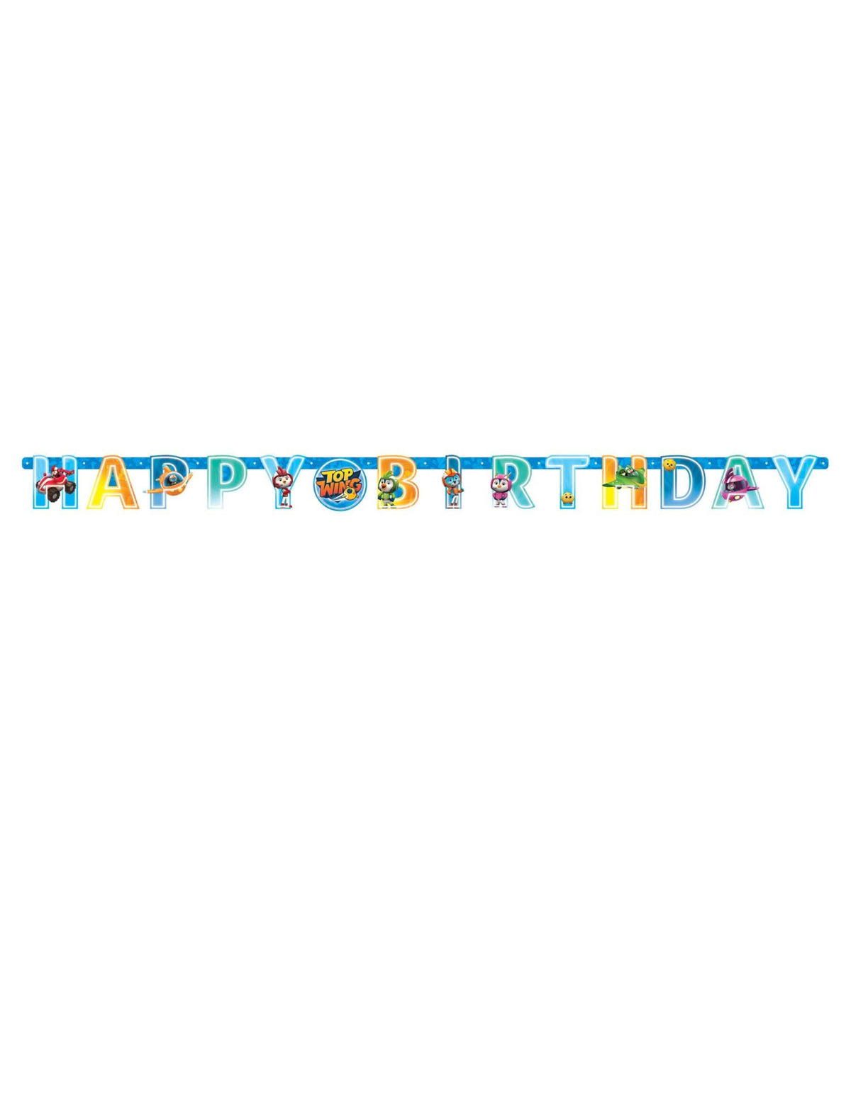 Pregled papirnatega napisa z zastavicami Happy Birthday Top Wing