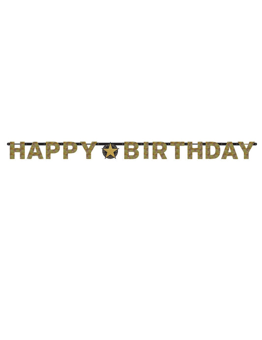 Vue d'ensemble de la guirlande lettres Happy Birthday Célébration Étincelante