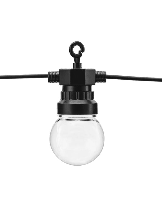 Črna LED veriga lučk v bistro slogu 5 m