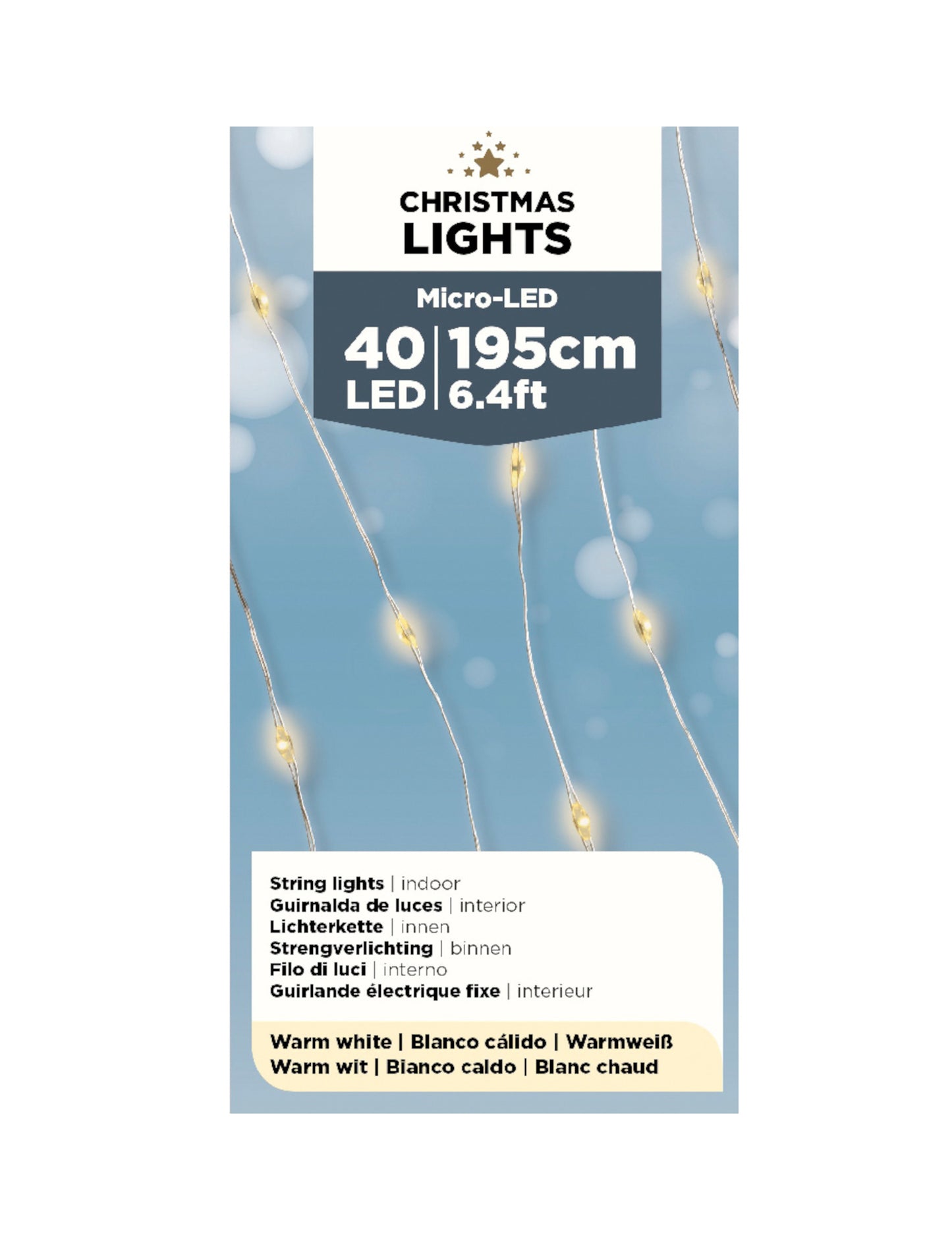 Luminous Garland za toplo belo notranjost 40 LED 195 cm