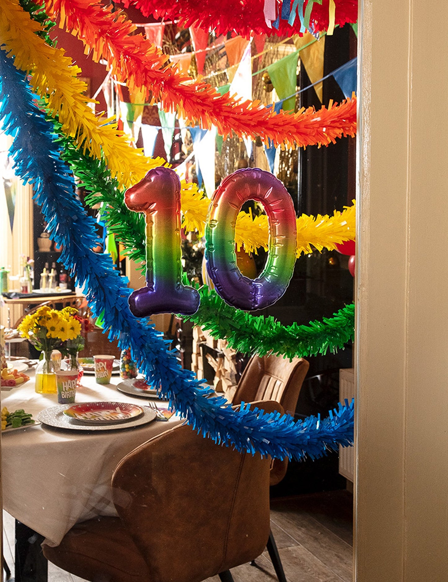 Oranžna PVC girlanda 10 metrov