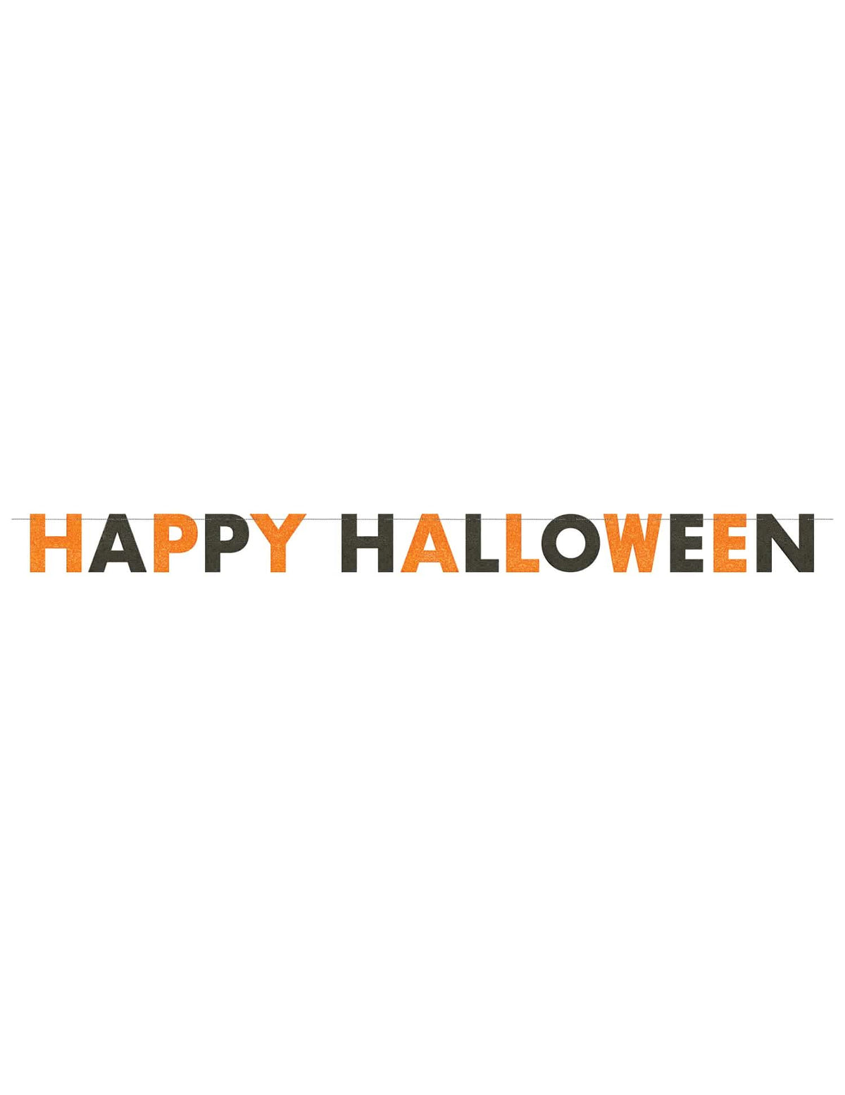 Girlanda vesel halloween za dekoracijo zabave v oranžna in črno bleščeči barvi