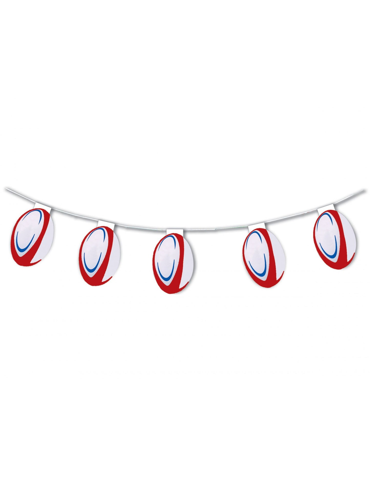 Cvetni papir Garland ragby kroglice 5m