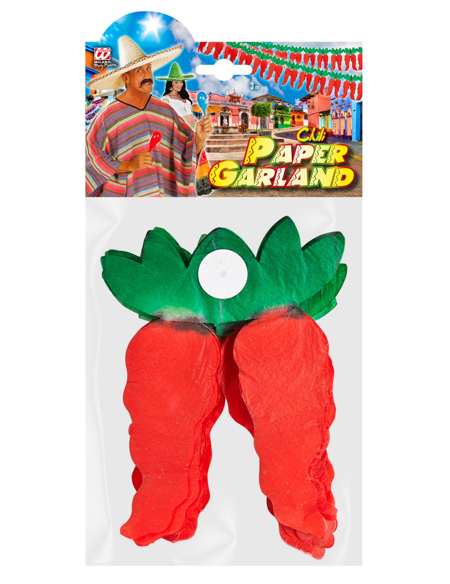 Papirnata girlanda s čiliji 3 m