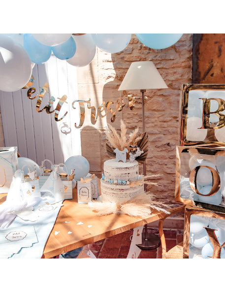 Girlanda Petit Trésor s kovinsko zlatimi črkami 120 cm