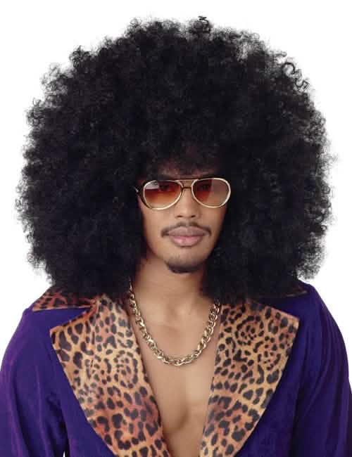 Afro maxi lasulja za odrasli, črna, voluminozna
