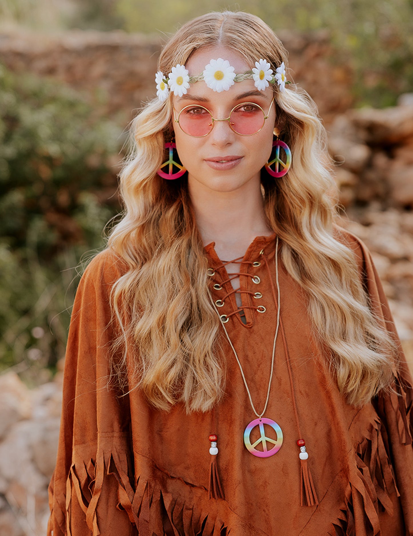 Kit accessoires hippie deluxe adulte