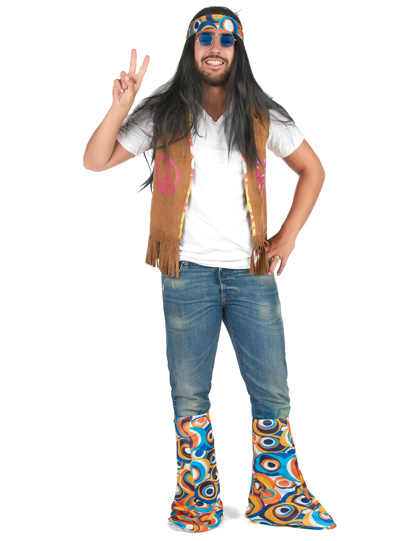 Retro komplet dodatkov za hipi za odrasle