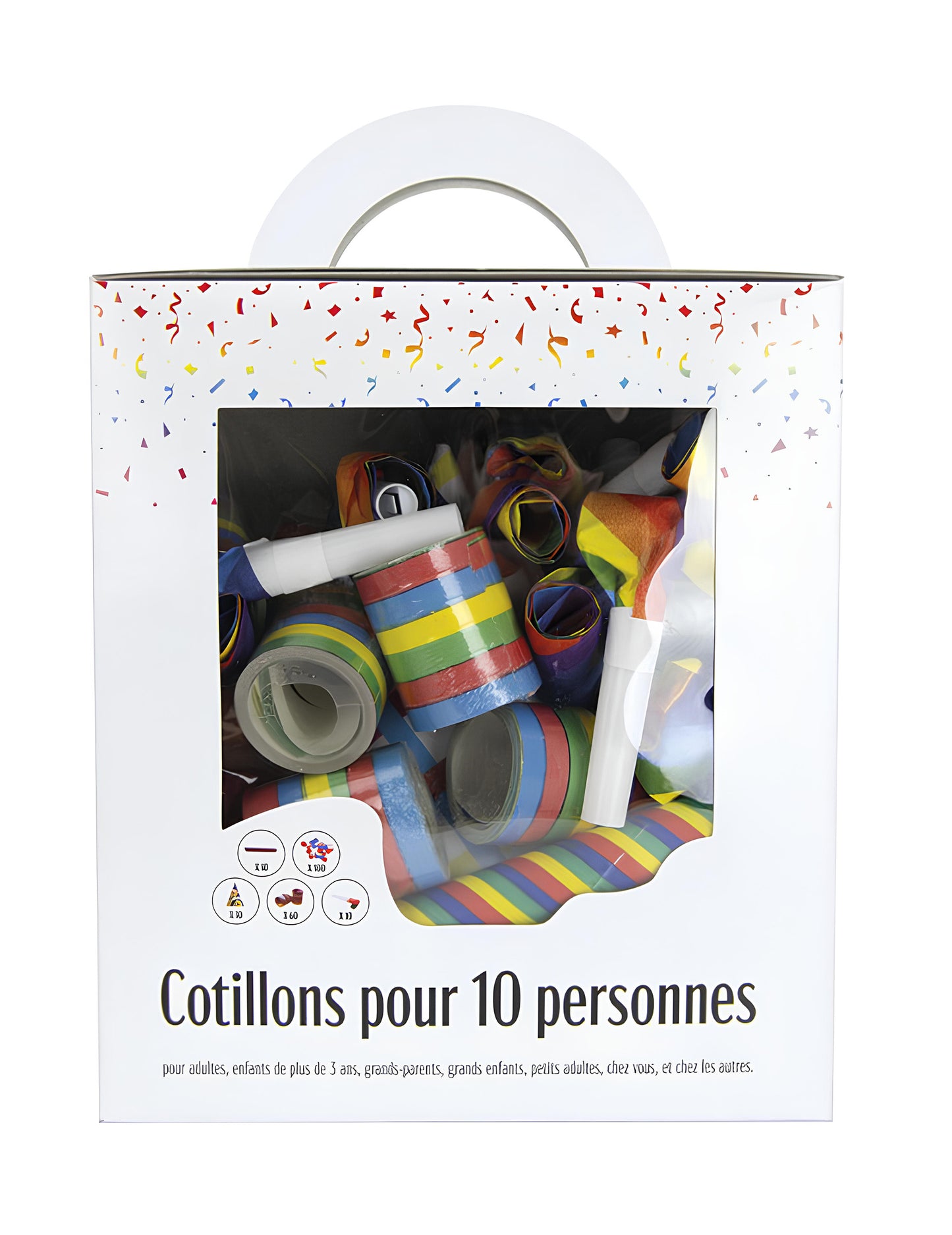 Večbarvne zabave daje komplet za 10 ljudi