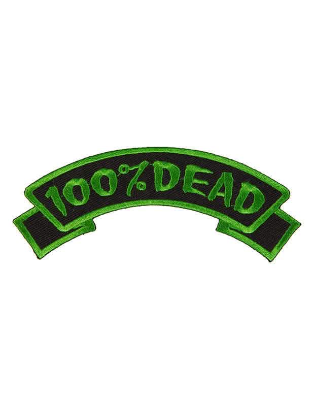 Gotski našitek 100% Dead za odrasli zelena in črna