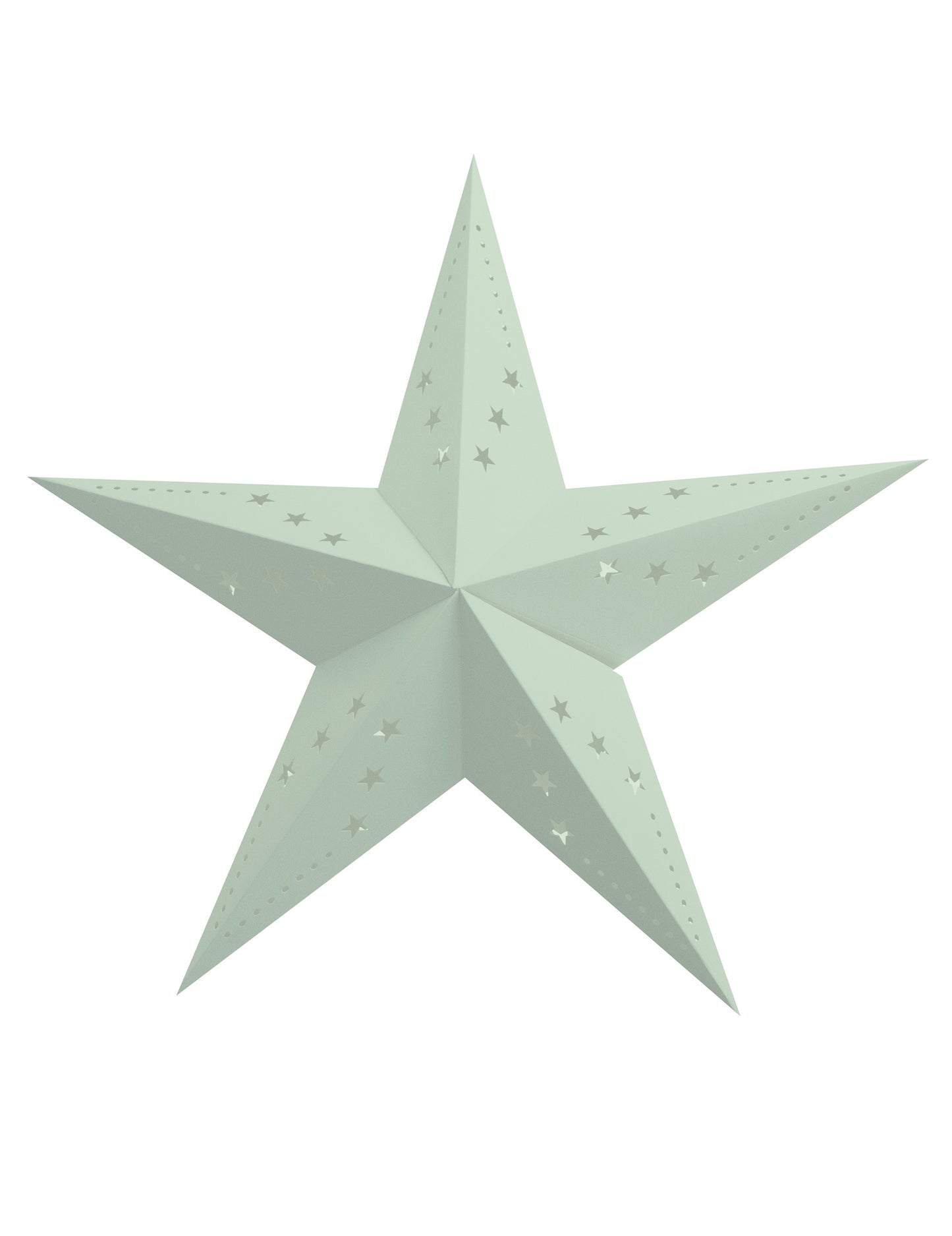 Mint zelena zvezdasta svetilka 30 cm papir