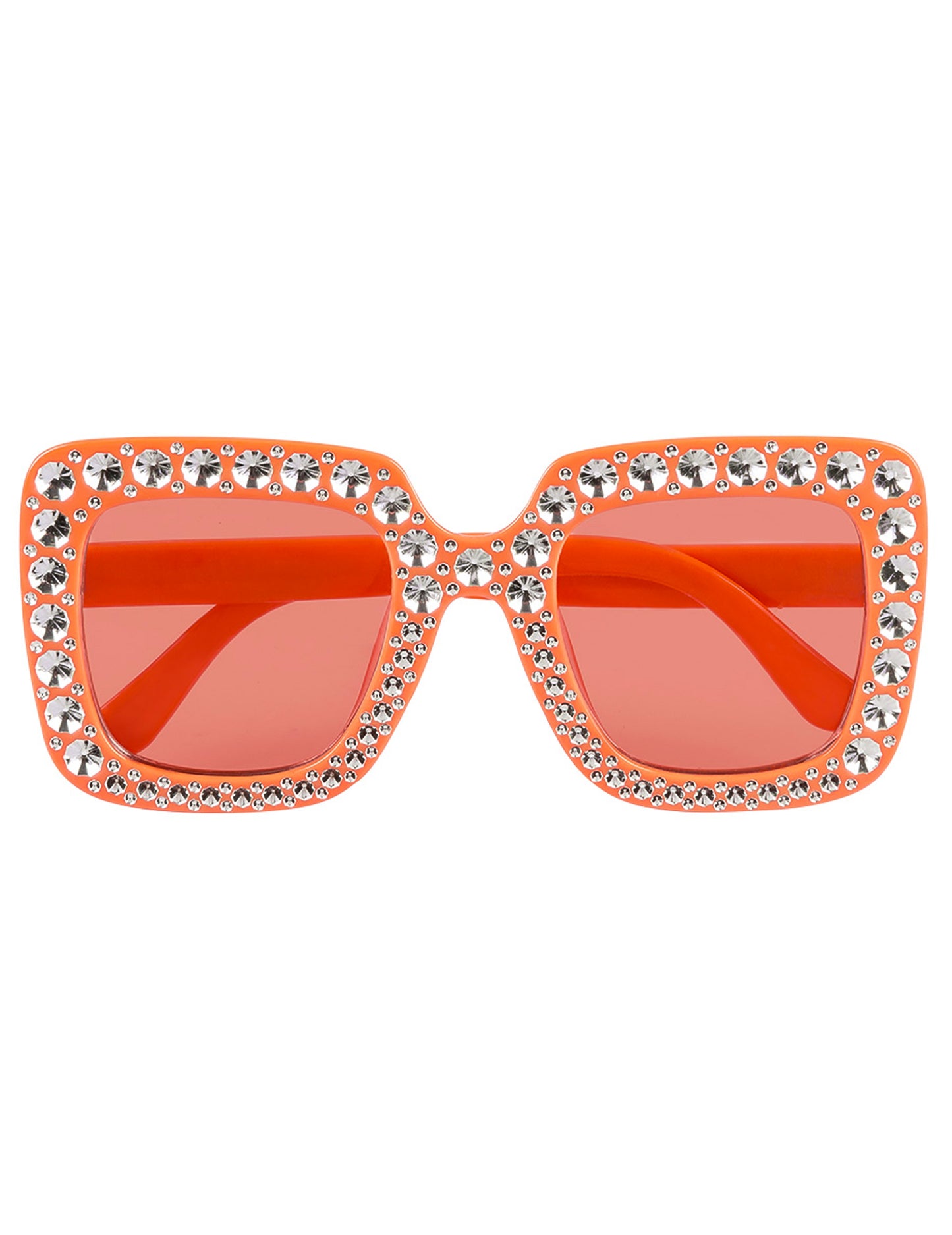 Lunettes à strass orange adulte