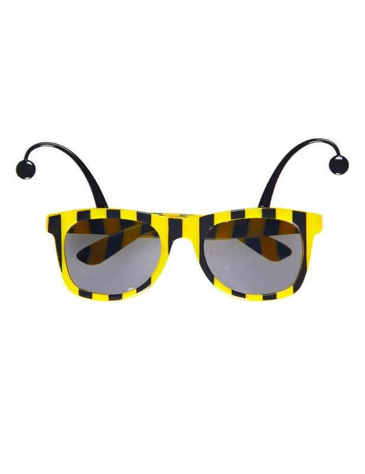 Vue de face des lunettes abeille pour adulte