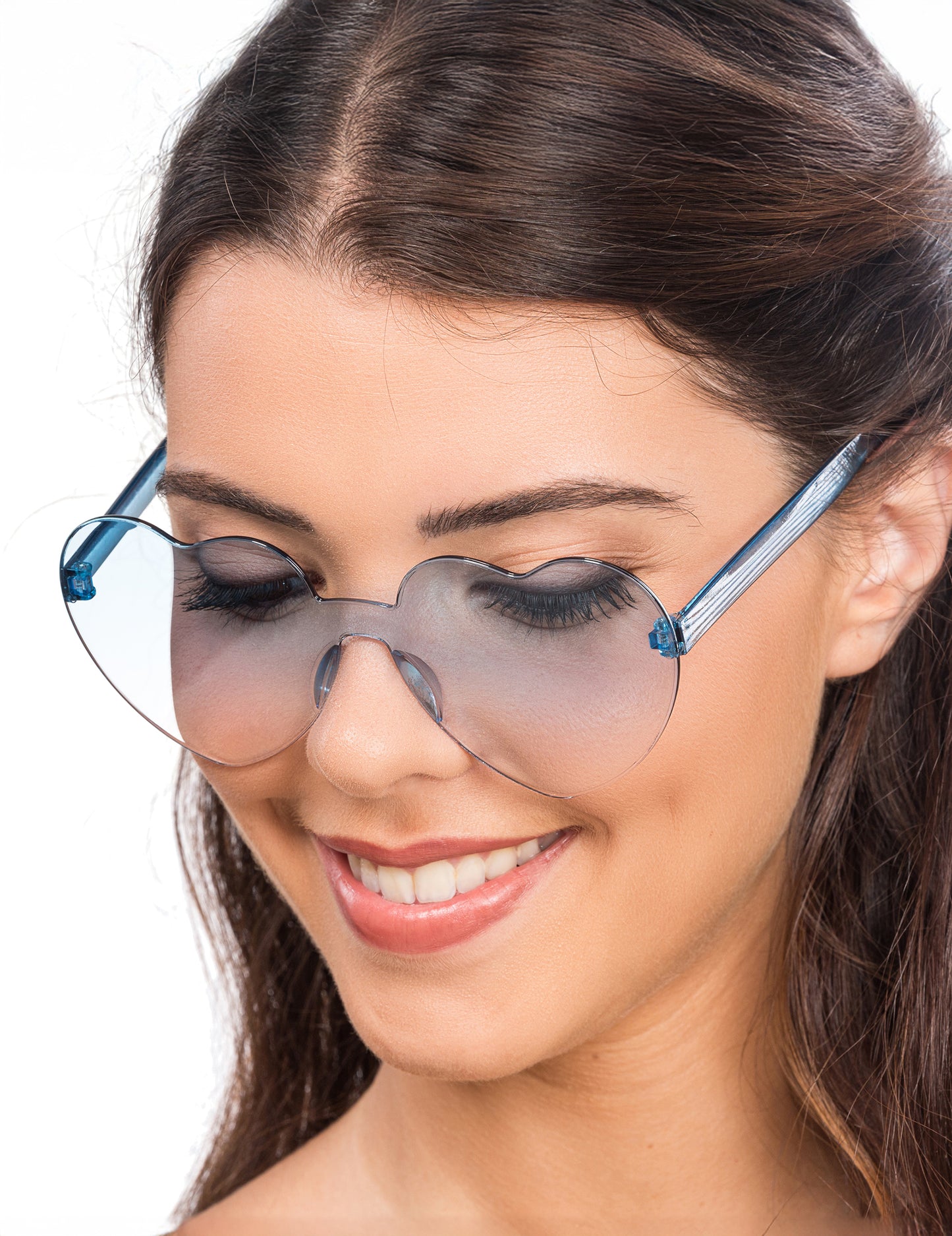 Očala za srca modra dimljena očala odrasla