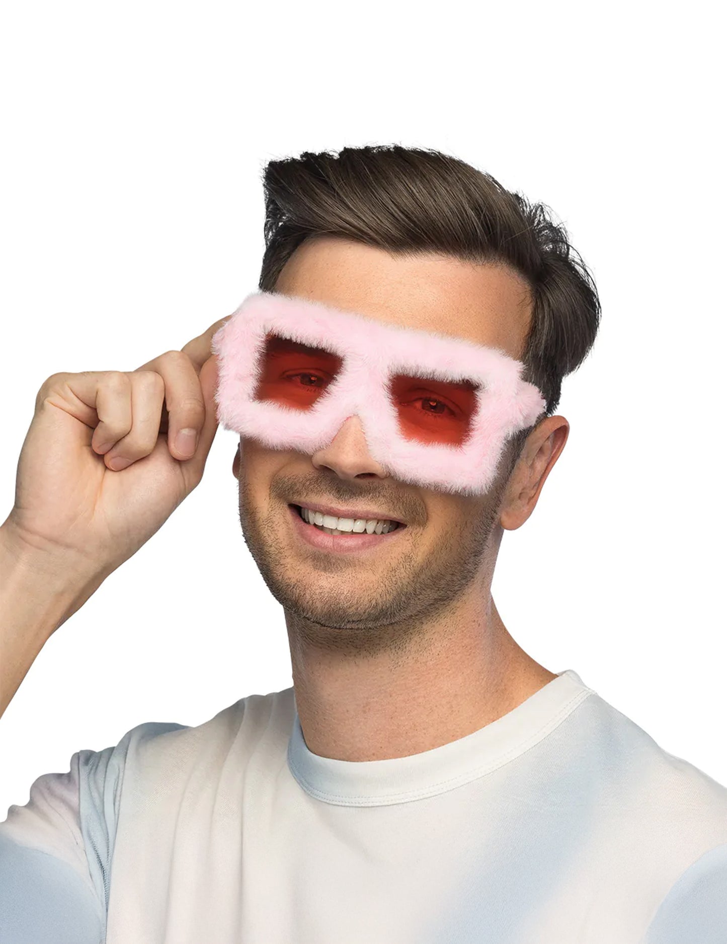 Odrasla roza plišasta očala