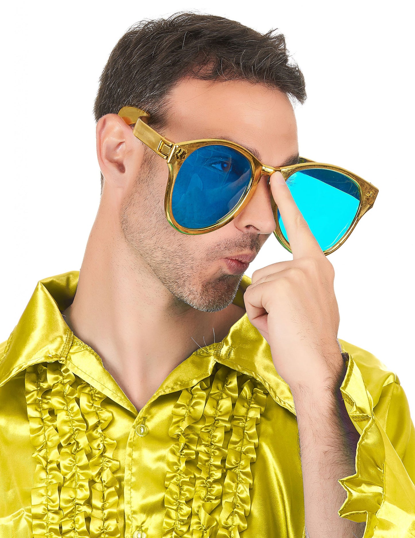 Lunettes géantes adulte doré
