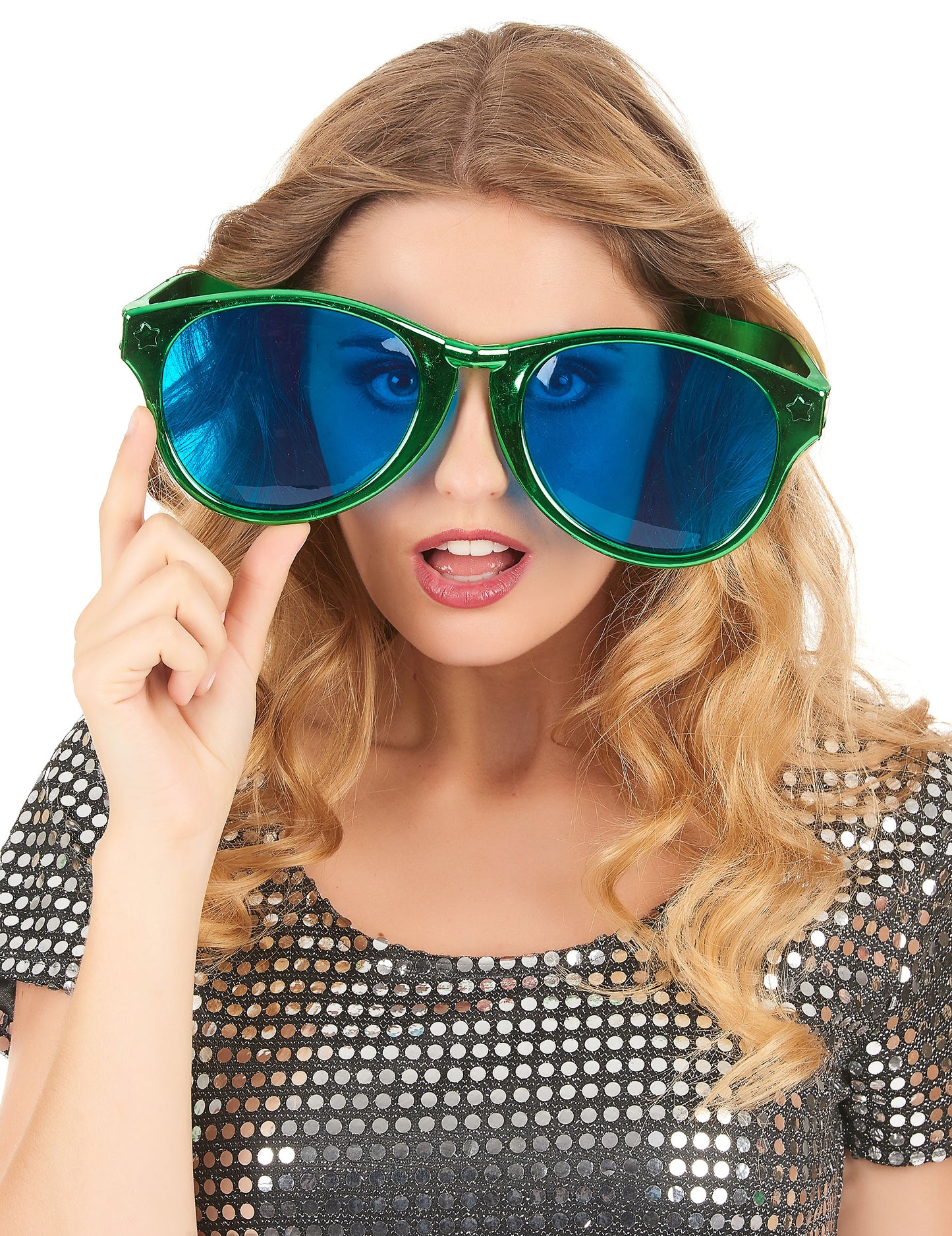 Lunettes géantes adulte vert
