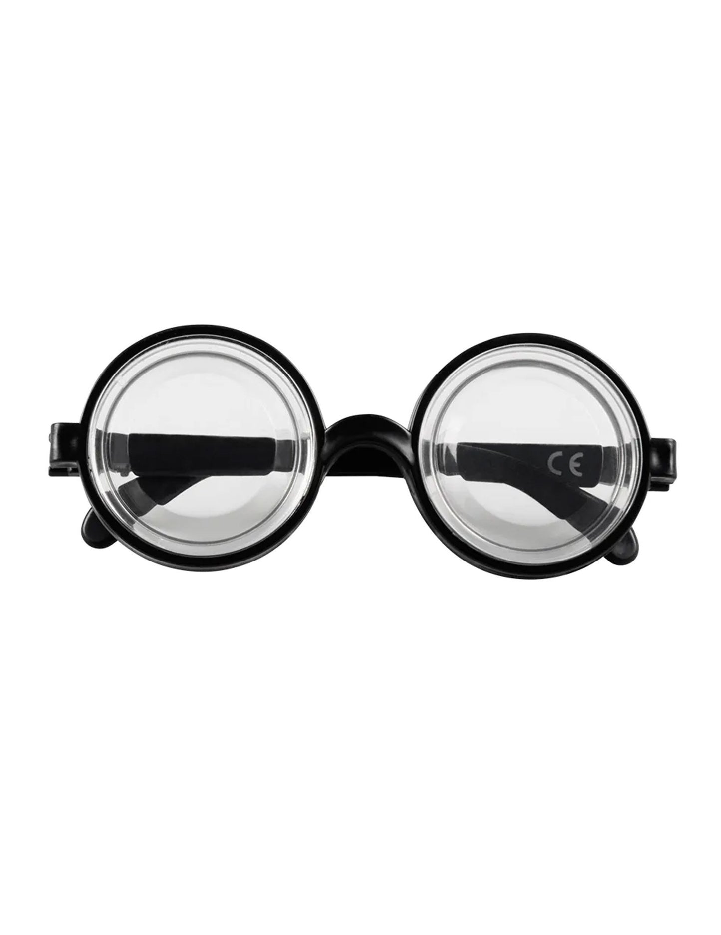 Pogled spredaj na očala za norce z učinkom kozarca