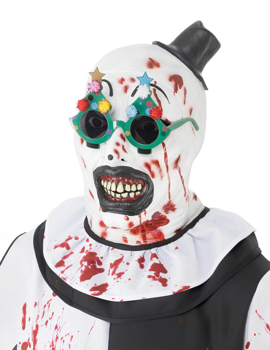 Vue portée des lunettes sapin de Noël Terrifier™ pour adulte