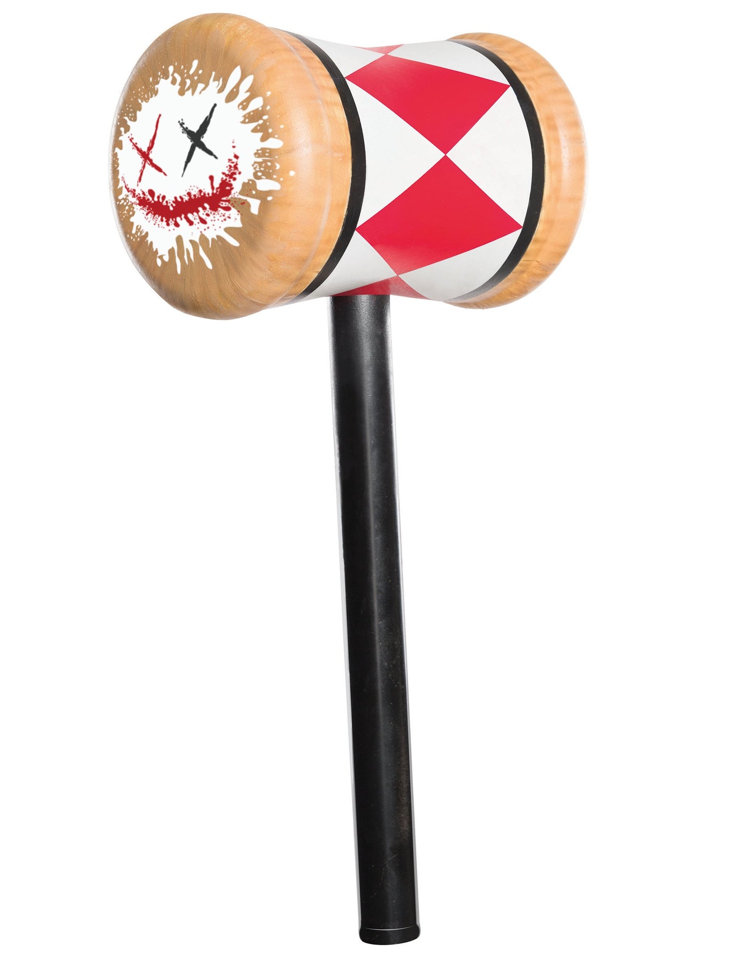 Plastično kladivo Harley Quinn Suicide Squad za odrasle, rdeče in belo z rombi