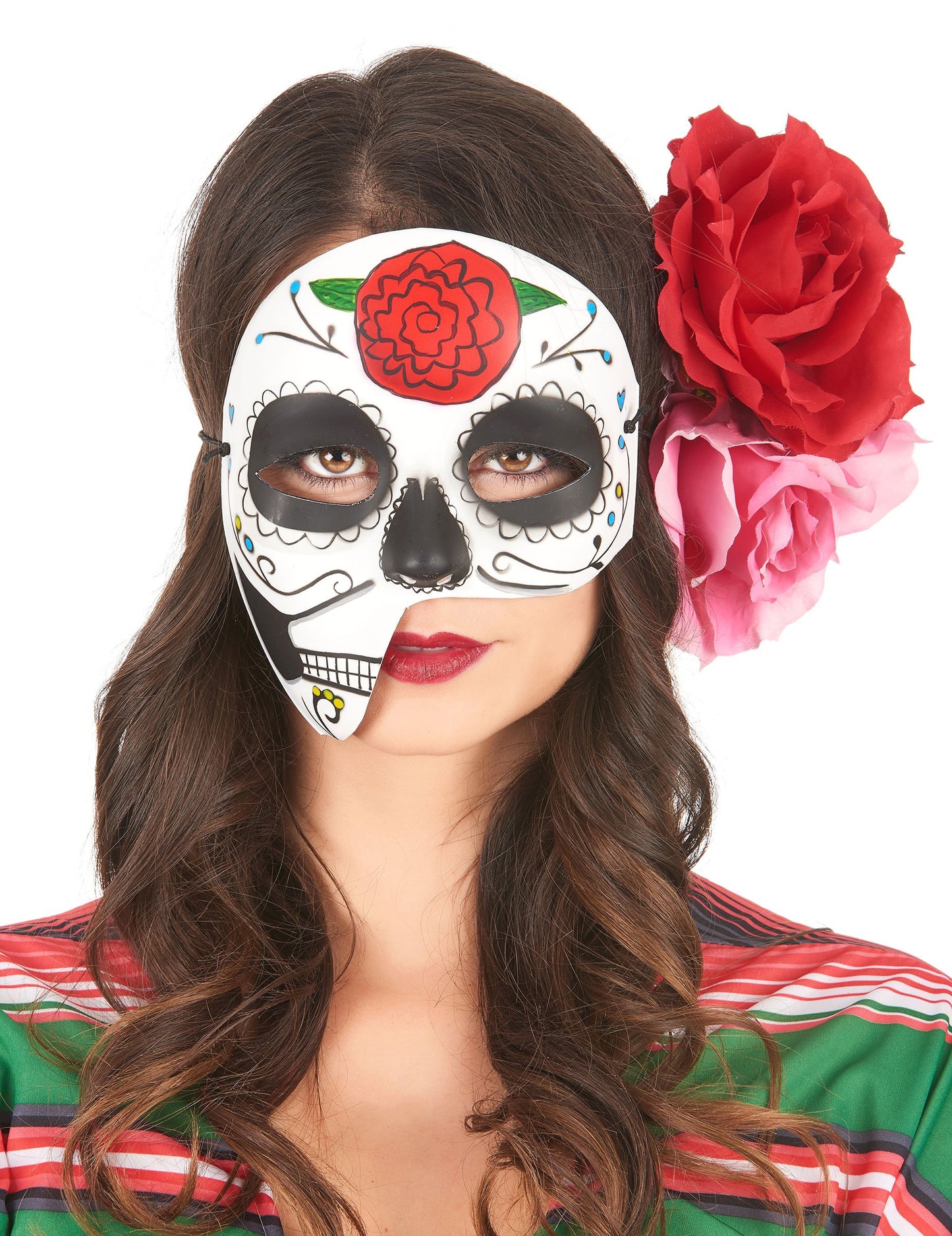 Dia asimetrična maska odraslega Los Muertosa