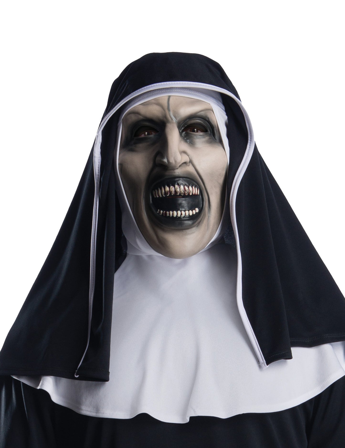 Masque avec coiffe La Nonne™ pour adulte noir et blanc