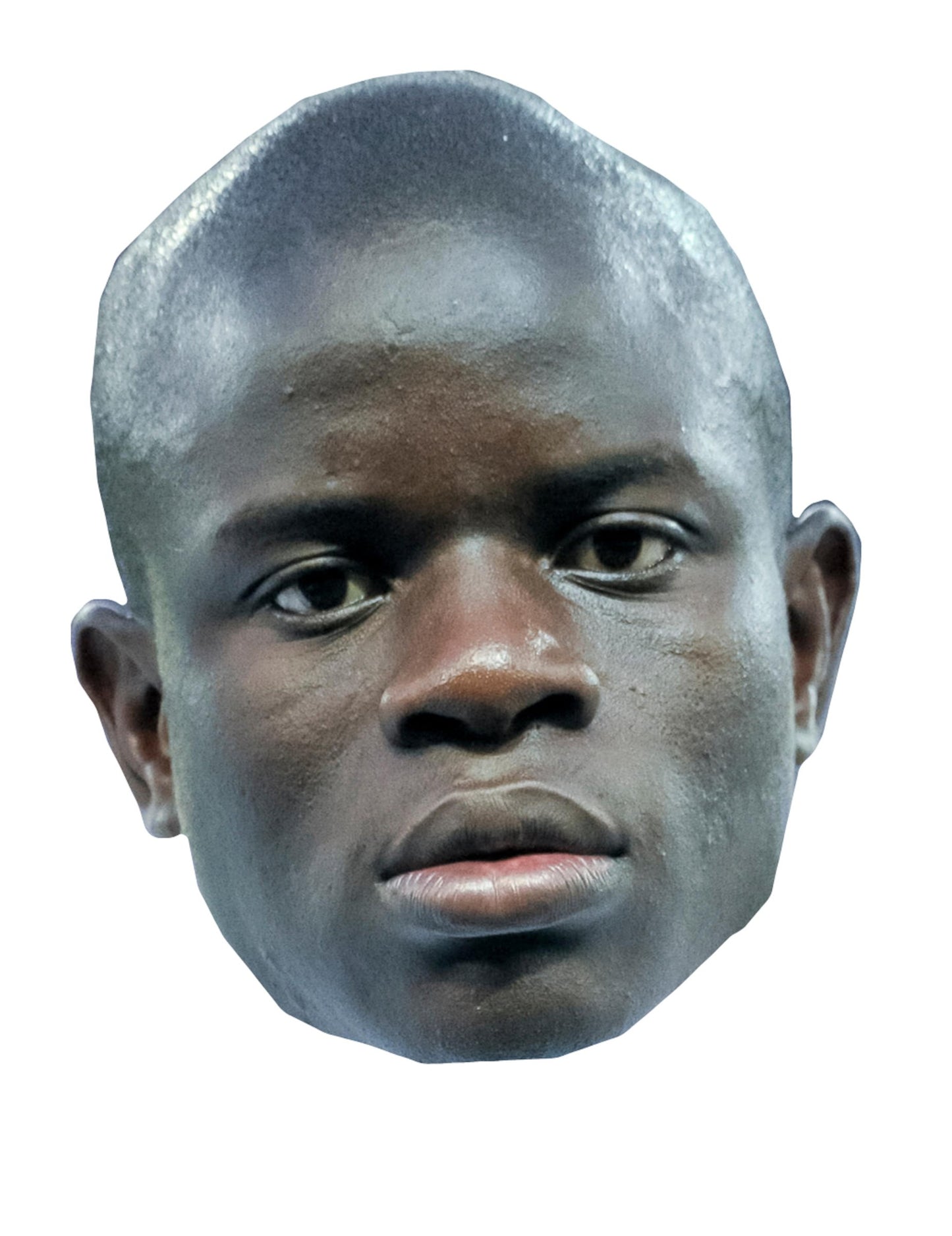 Masque en carton N'golo Kanté pour adulte réaliste