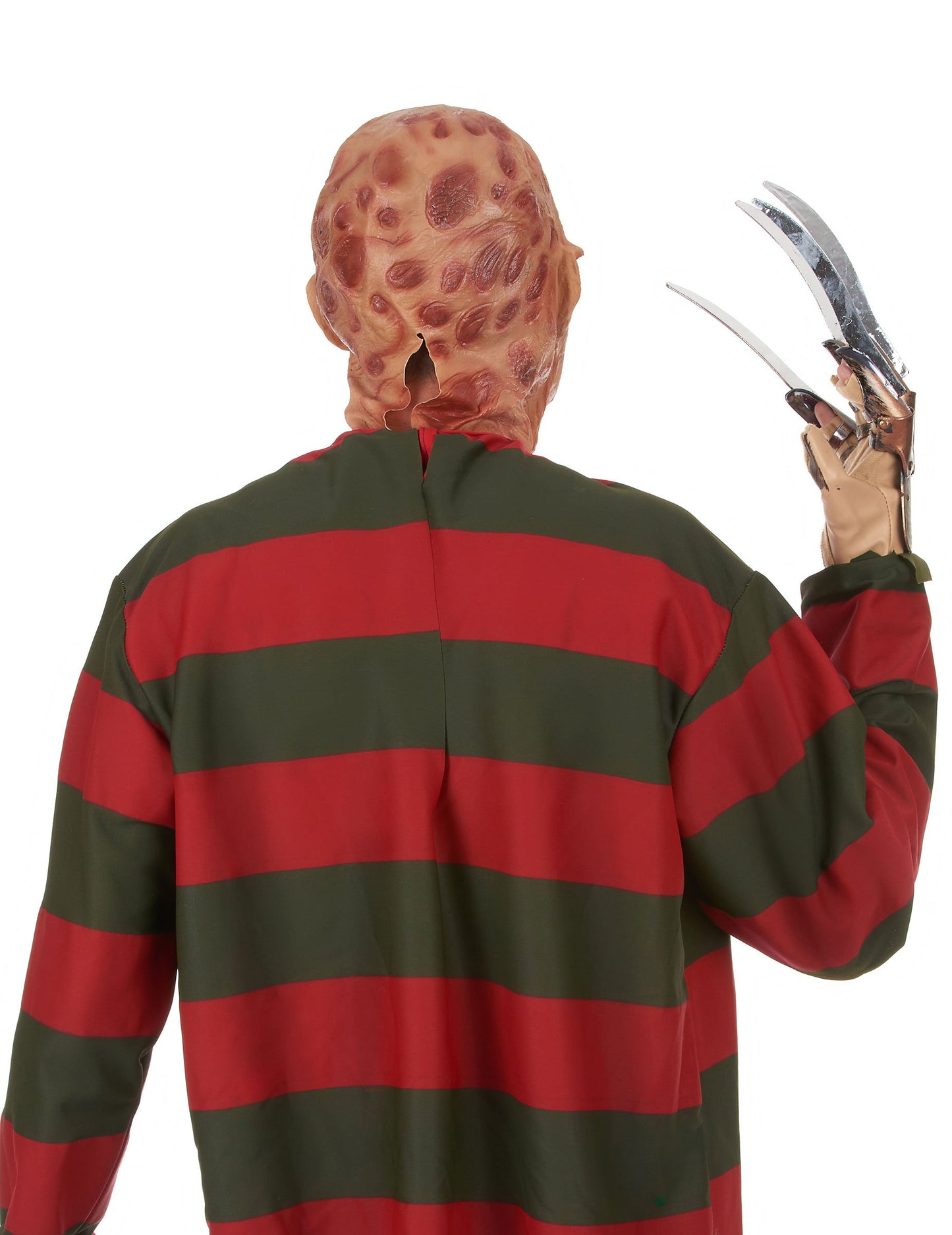 Pogled zadaj na masko Freddy Krueger