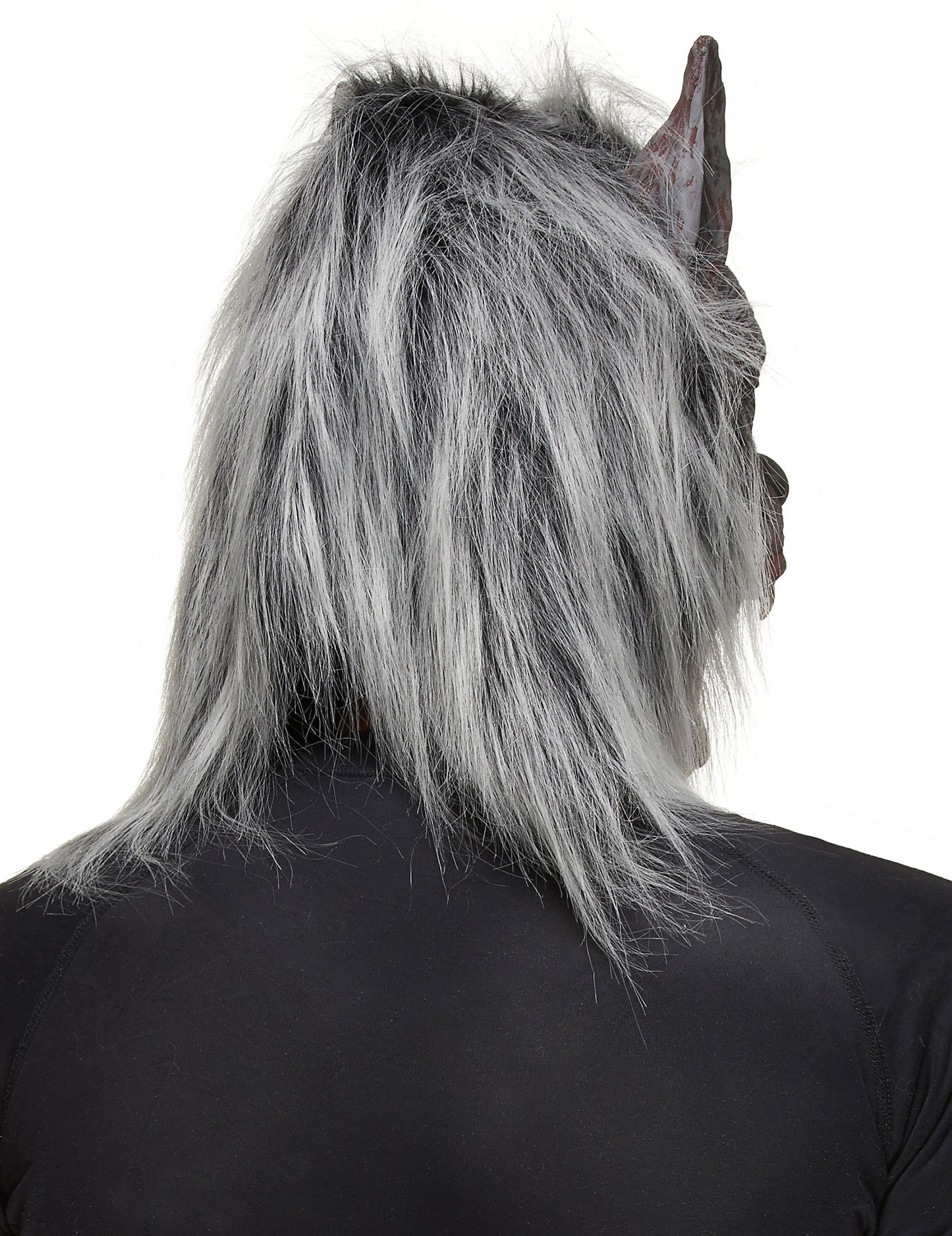 Pogled zadaj na masko volkodlaka