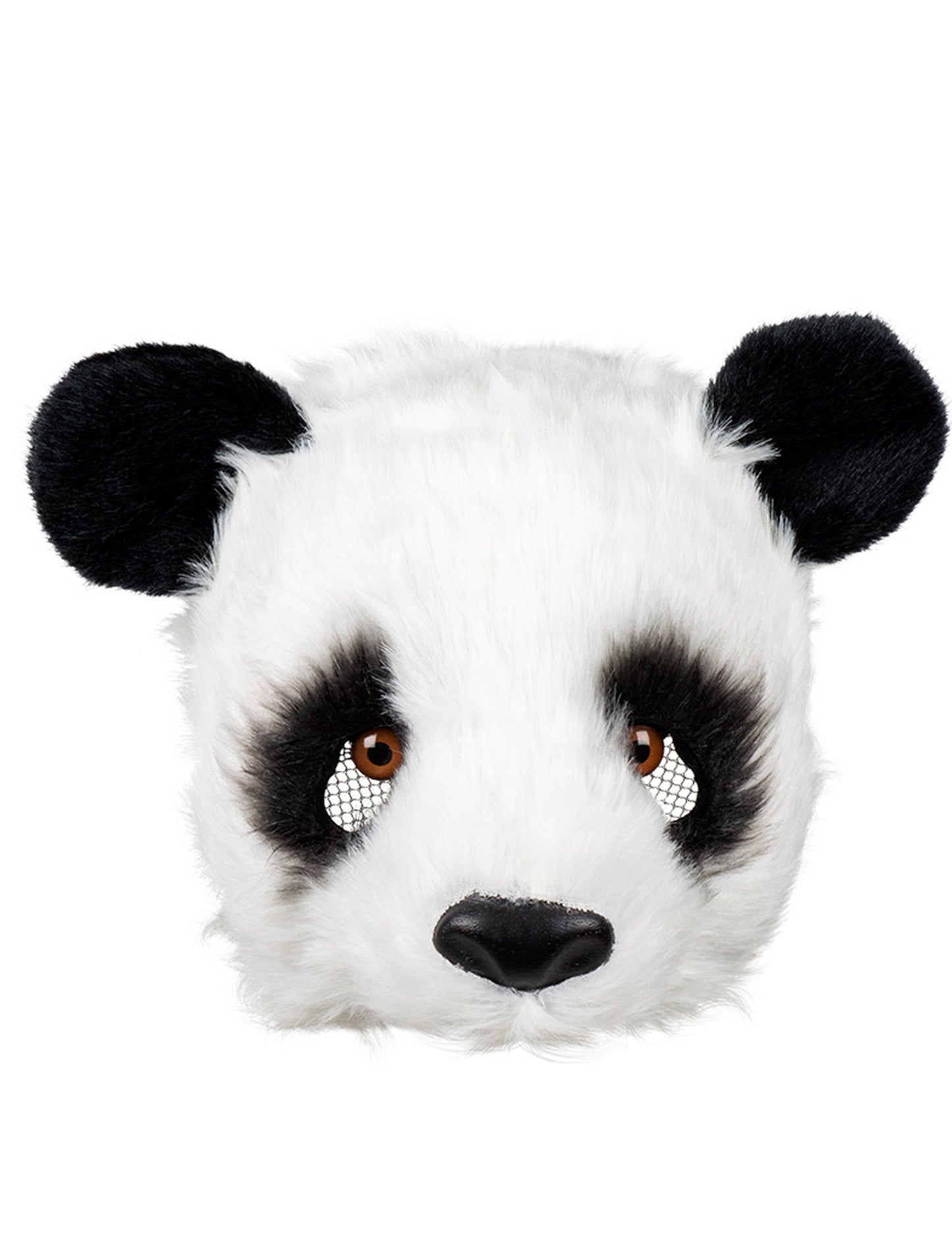 Gros plan sur le visage du masque panda réaliste