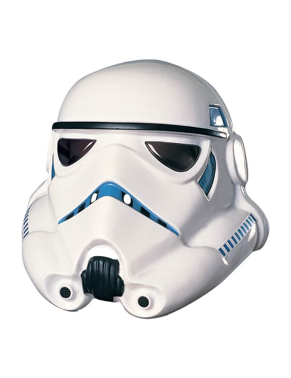 PVC mask Stormtrooper za odrasli bela z modrimi detajli
