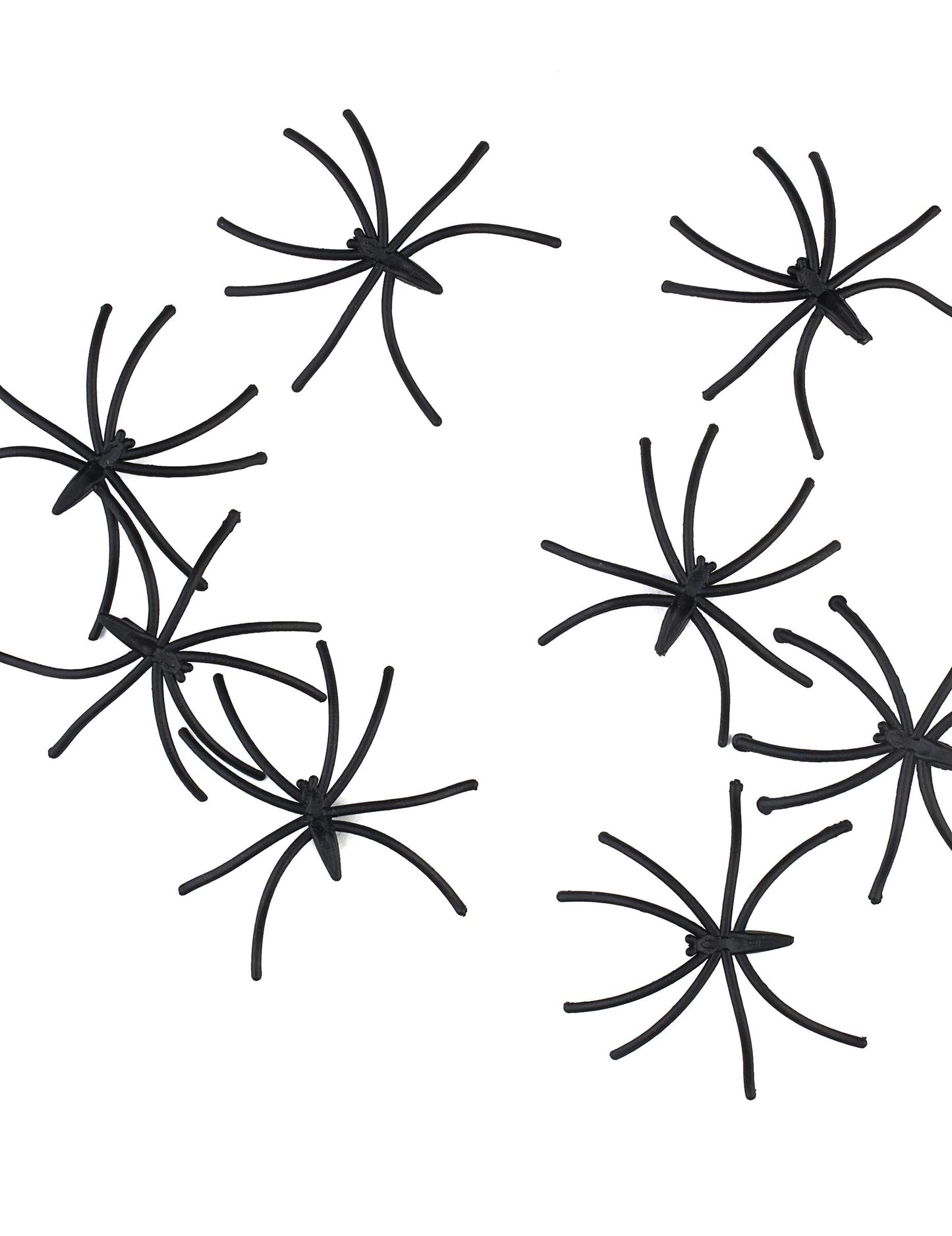 30 mini črni plastični okrasni pajki