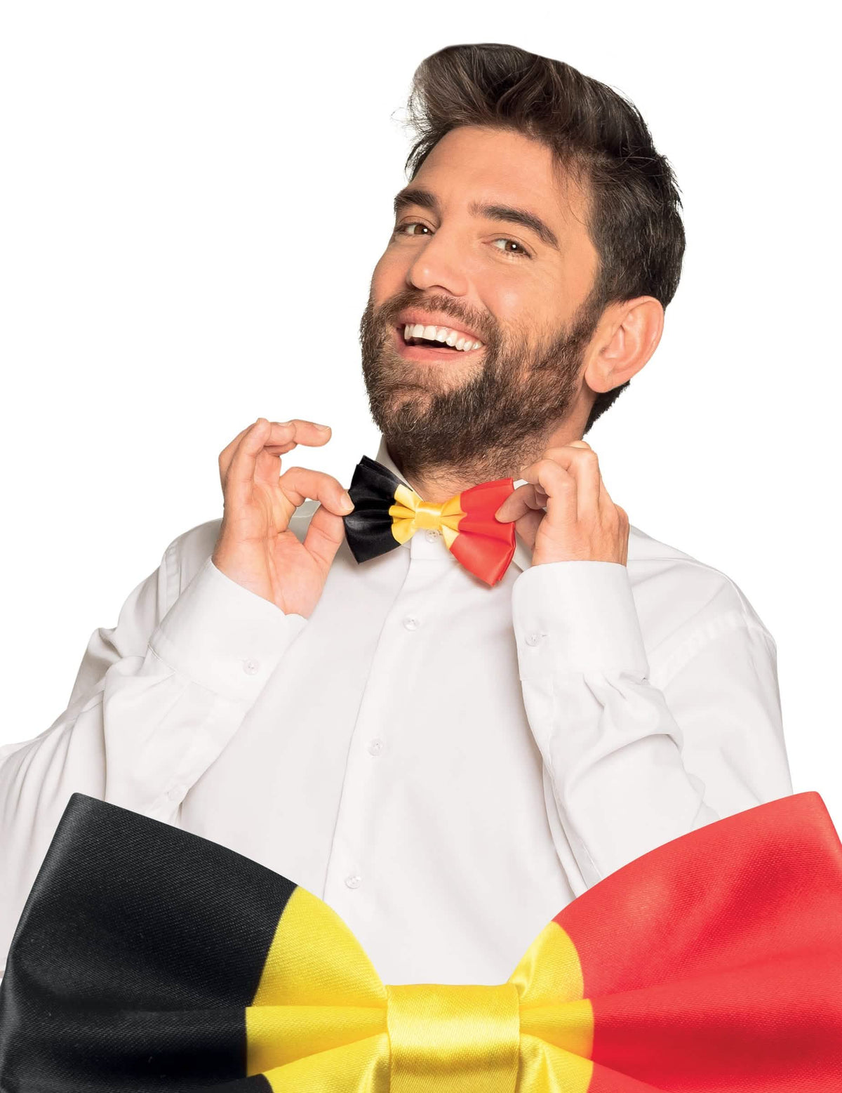 metuljček navijač belgija za odrasli črna rumena rdeča