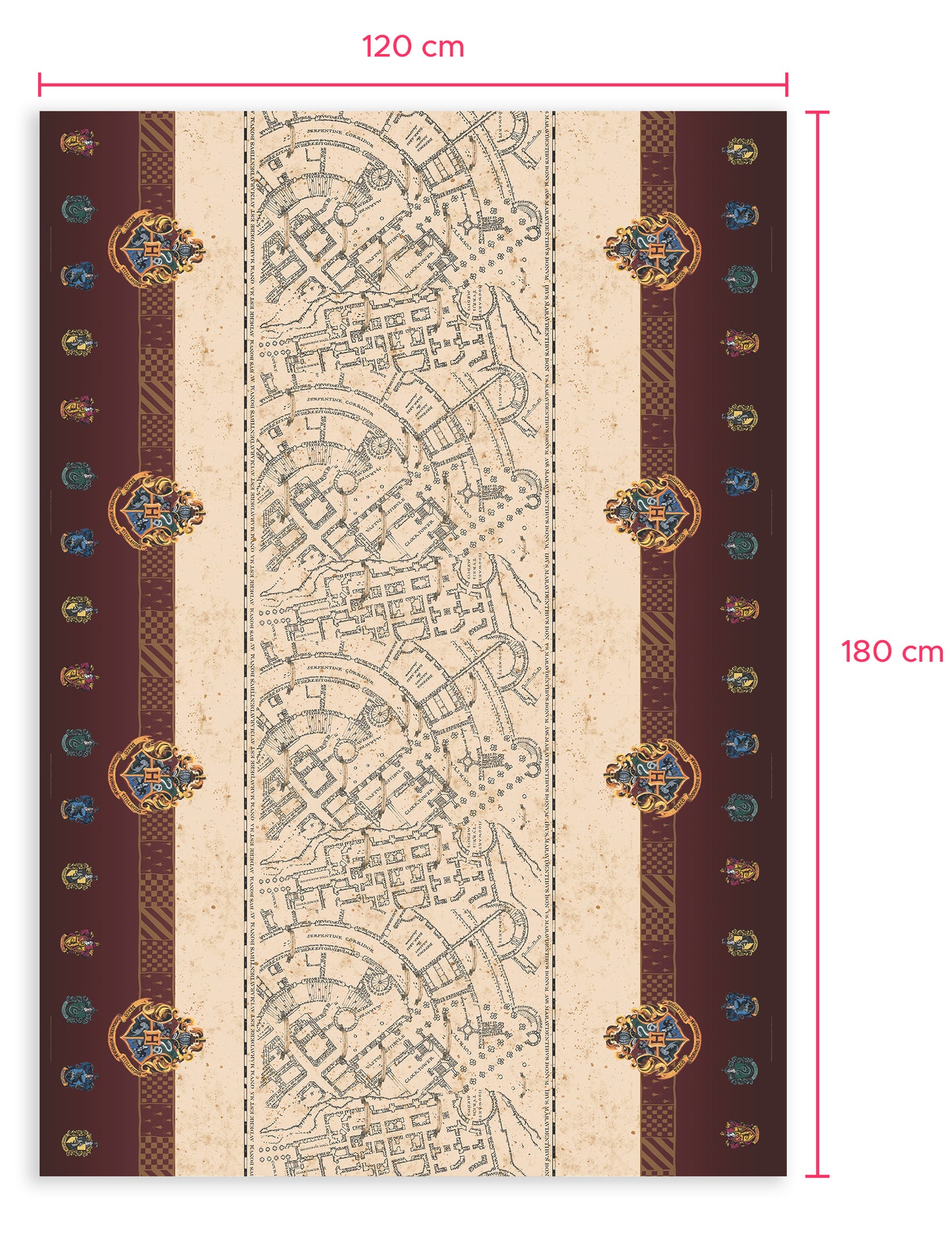 Marauderjeva kartica Marauder kartica 120x180 cm Harry Potter