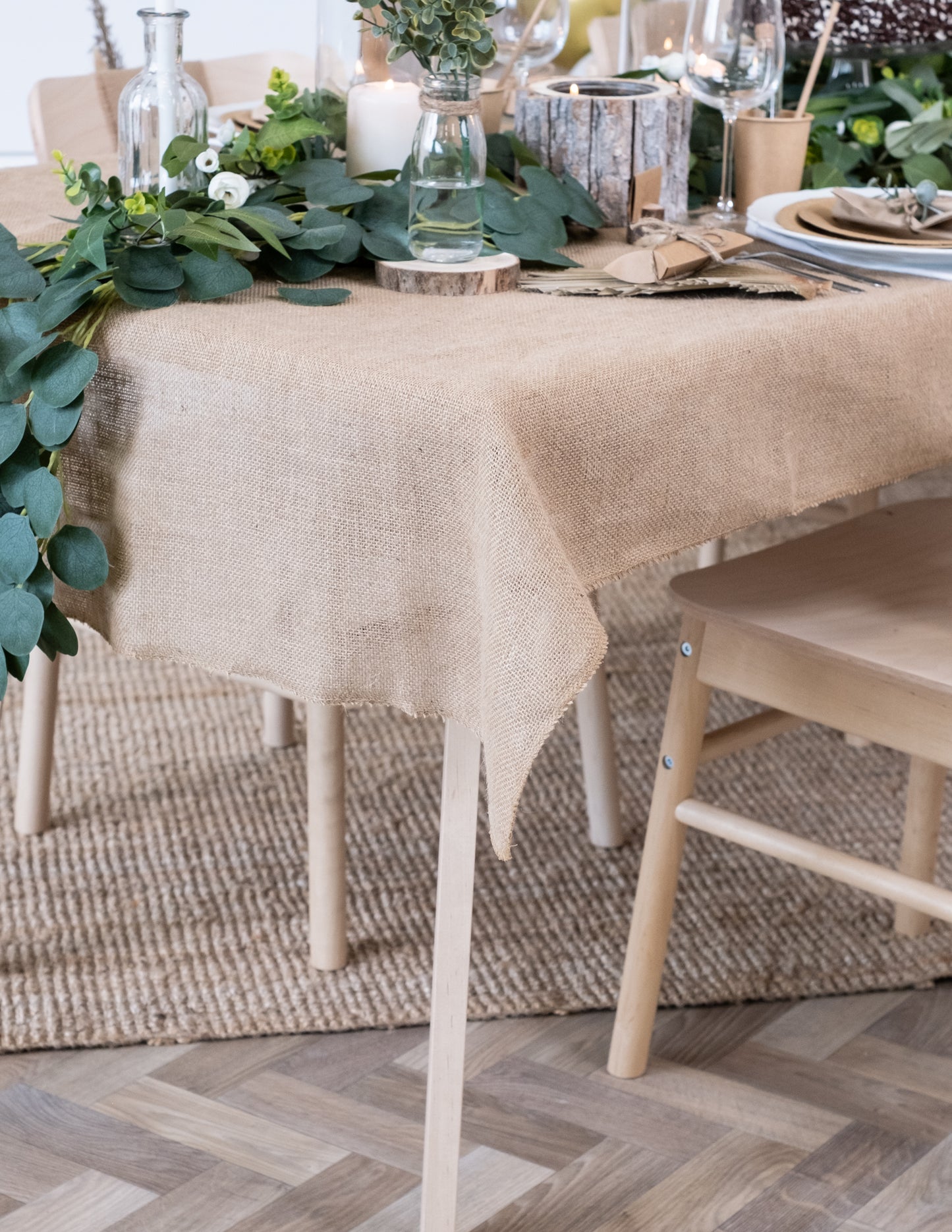 Pravokotni prt jute 240 x 120 cm
