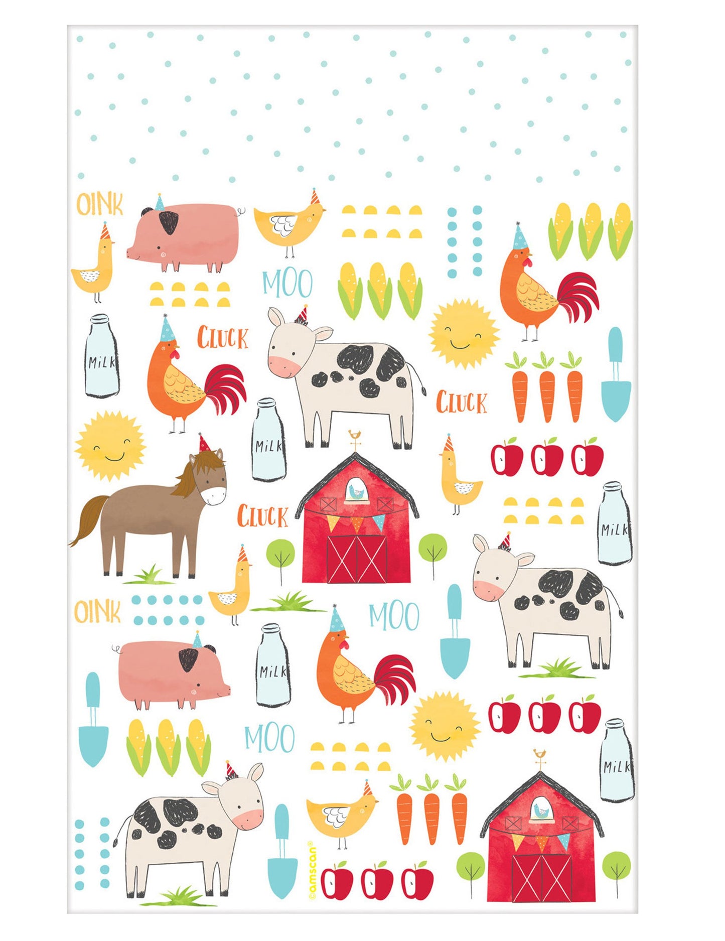 Plastični prt na kmetiji 259 x 137 cm Živalski dekor