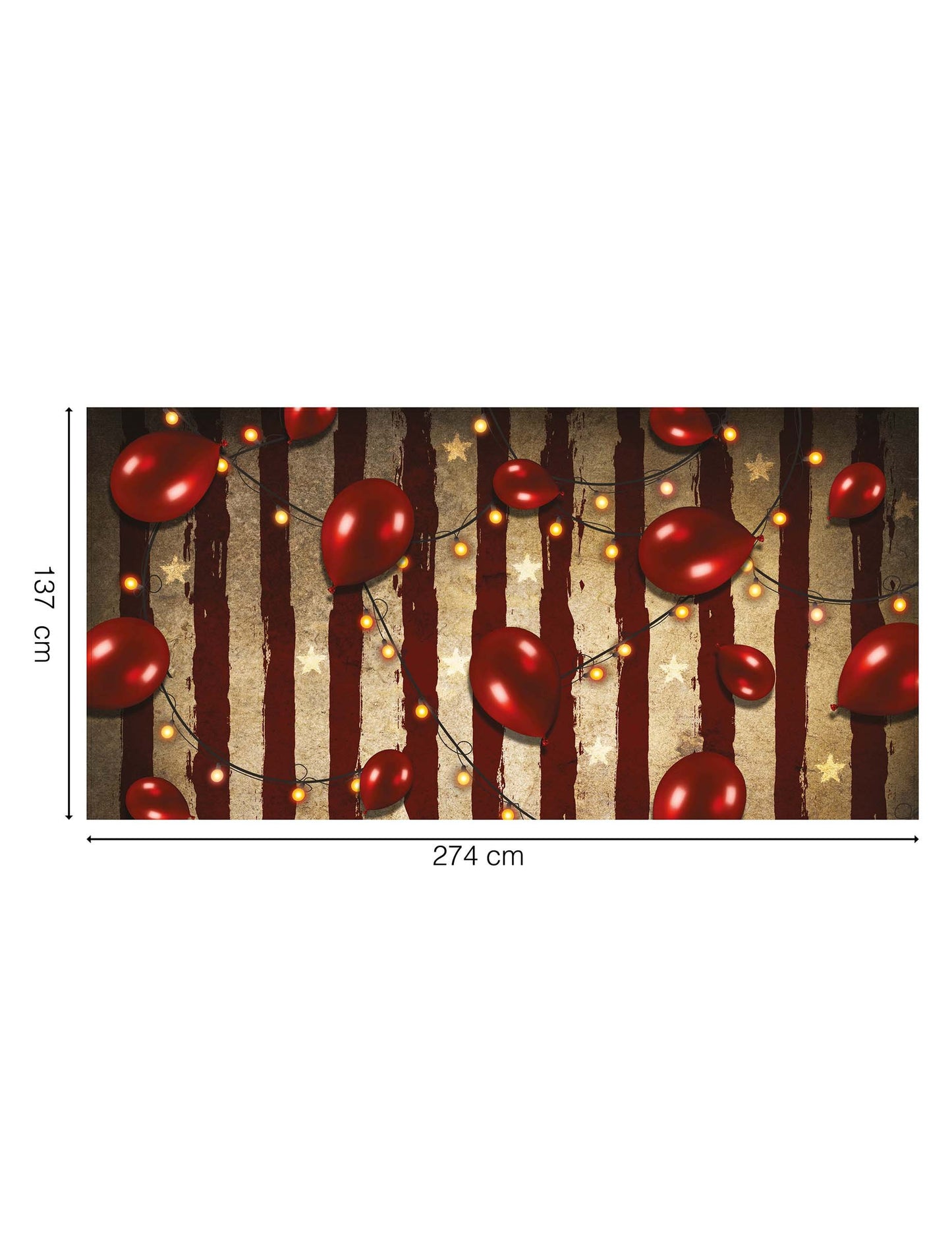 Grozljiva cirkuška plastična tabela 137 x 274 cm