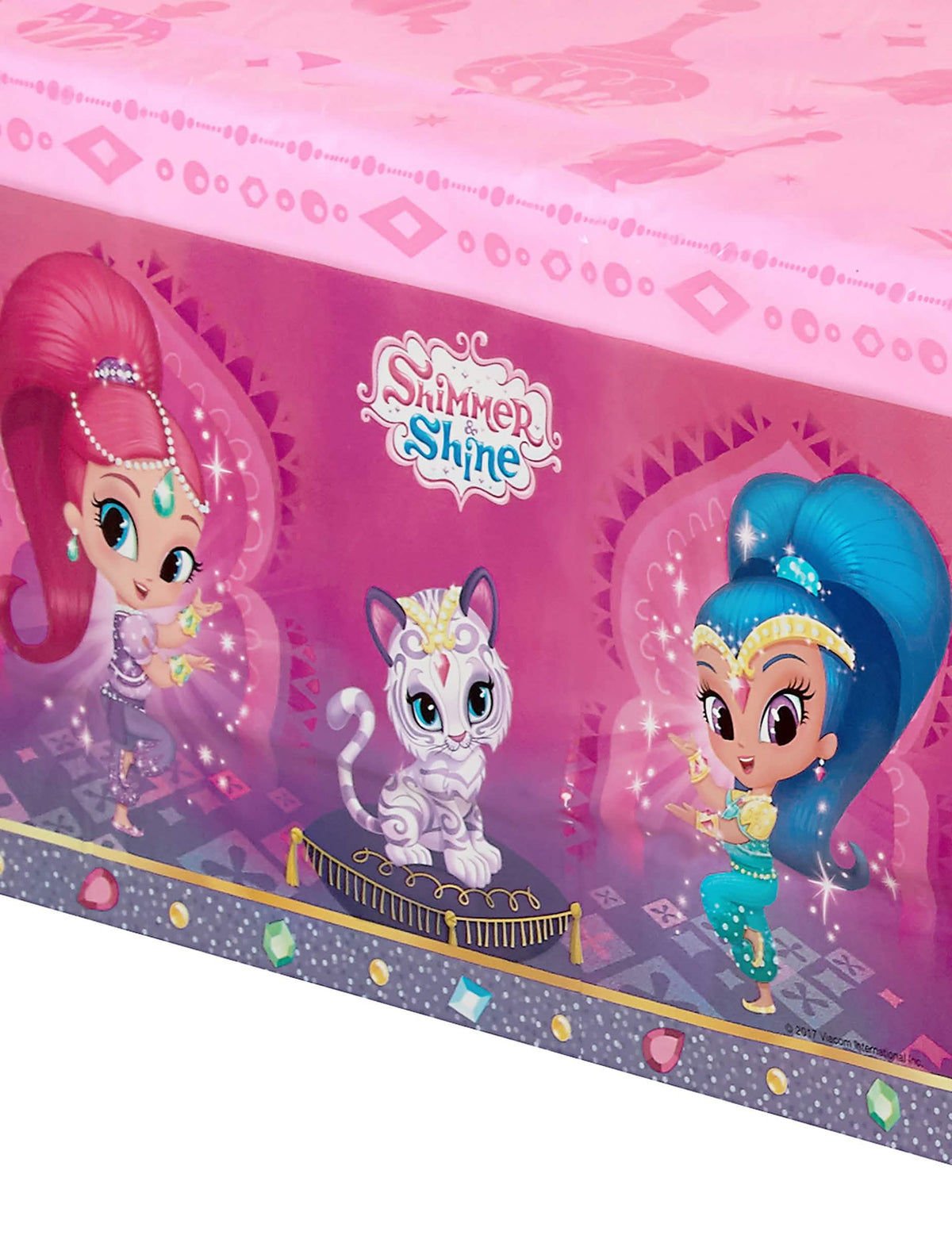 Podrobnost potiska na plastičnem prtu Shimmer in Shine
