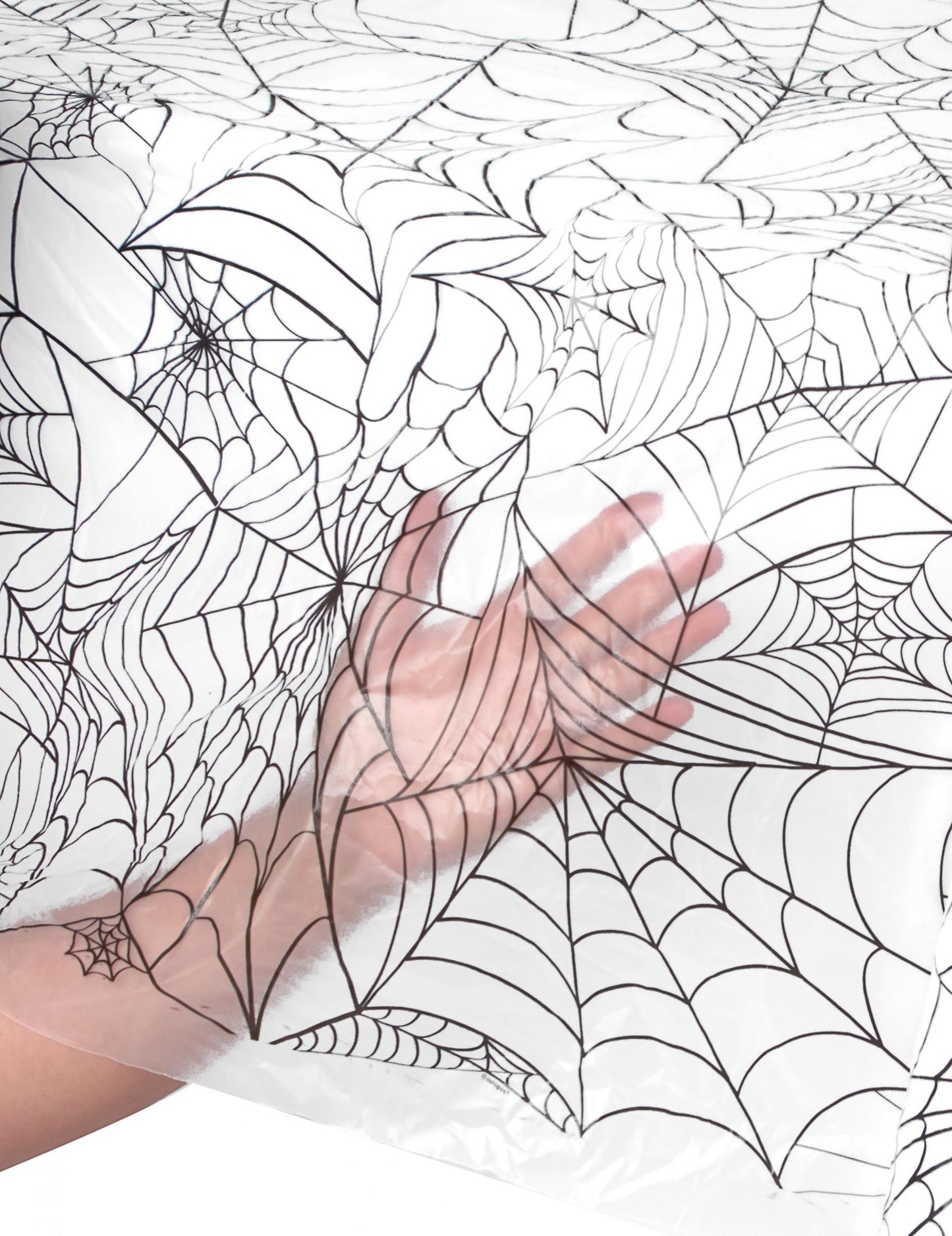 Prozoren plastični prt halloween pajkov platno 137 x 274 cm