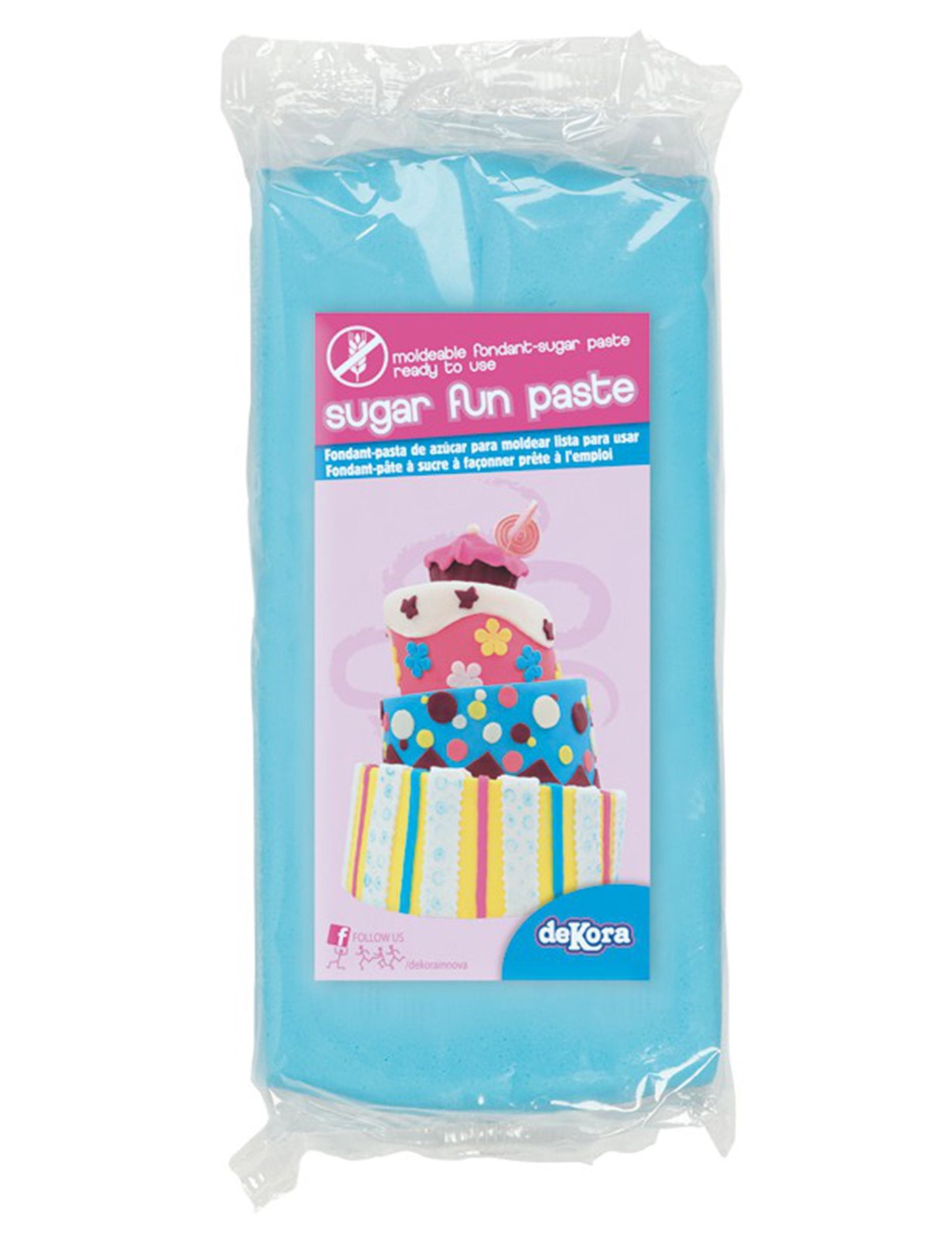 Modra brezglutenska sladkorna masa 250 g za modeliranje