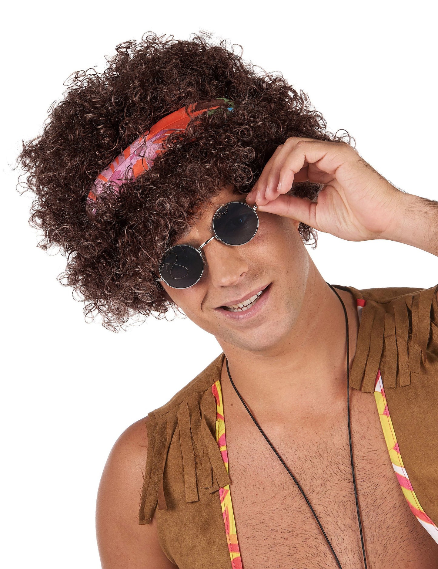 Brunette Hippie Afro Hippie Wig - 130 g